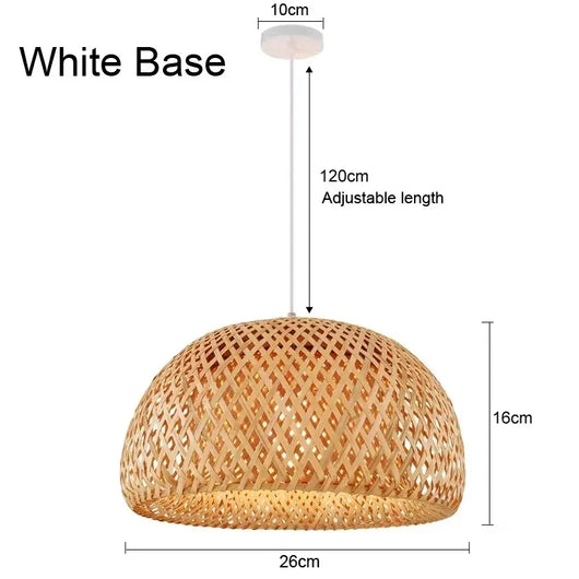 Handcrafted Bamboo Pendant Lamp – Wicker LED Ceiling Light