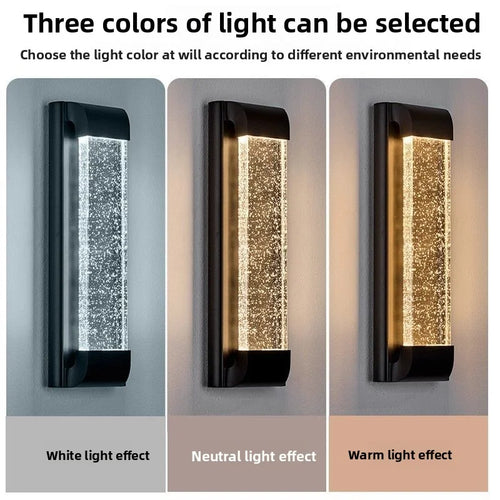 Modern Outdoor Waterproof Crystal LED Wall Lamp for Villa, Courtyard, Balcony &amp; Patio