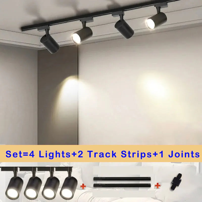 LED Track Light Fixture Set