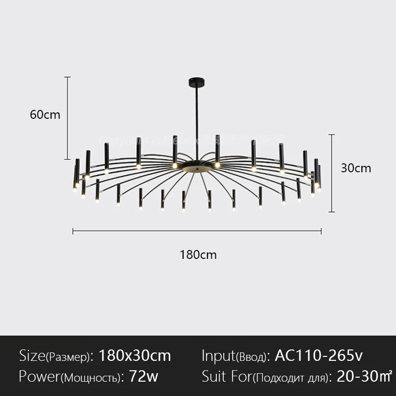 Modern Dimmable LED Chandelier with High-Lumen Illumination