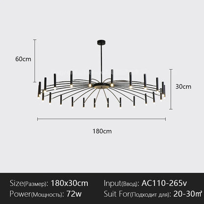 Modern Dimmable LED Chandelier with High-Lumen Illumination
