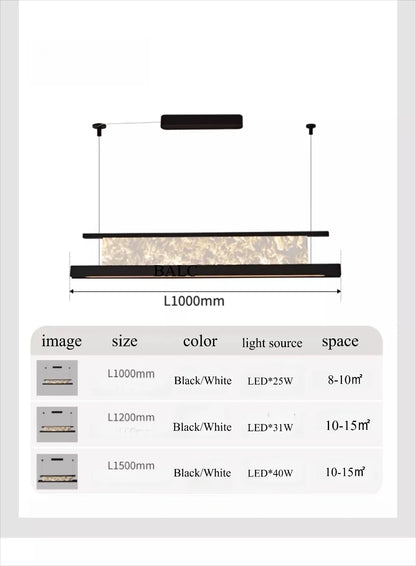 Italian Modern Luxury Linear LED Chandelier with Minimalist Designer Style