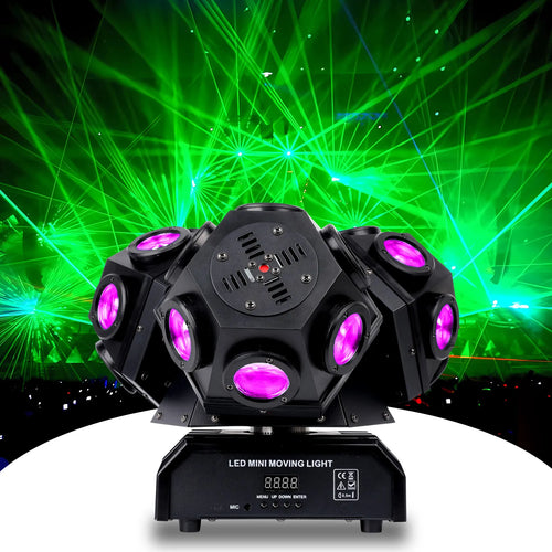 4-in-1 LED Moving Head Beam Light – DMX Rotating Stage Fixture