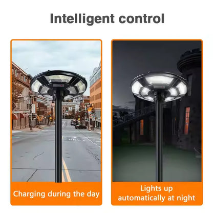 Flying saucer solar lamp, round UFO lamp, villa community square landscape lamp, induction integrated street lamp, courtyard street