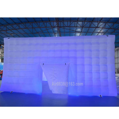 8x8x4M Large White Inflatable Night Club Disco Cube Party Tent Square Gazebo Event Shelter for Weddings & Outdoor Events