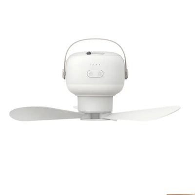 Portable Rechargeable Ceiling Fan with LED Light & Remote Control