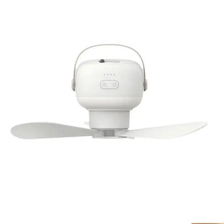 Portable Rechargeable Ceiling Fan with LED Light & Remote Control