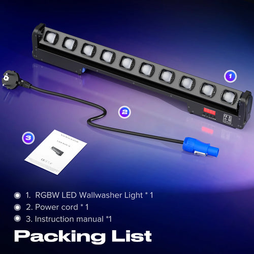 250W RGBW LED Wall Washer Beam Light | DMX512 Stage Lighting