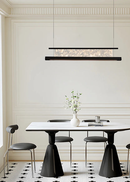 Italian Modern Luxury Linear LED Chandelier with Minimalist Designer Style