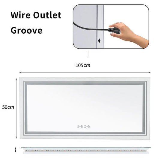 Frameless LED Bathroom Mirror – Fogless Modern Design | Replace