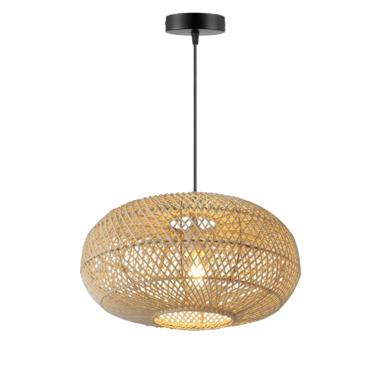 40cm Handcrafted Rattan Pendant Light with Natural Wicker Design