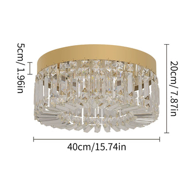 Gold Luxury Crystal Ceiling Lamp Living Room Modern Chandeliers Decoration LED Ceiling Lights Lighting Fixture Diameter 40/50cm