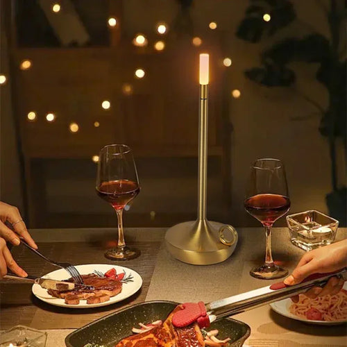 Rechargeable LED Candle Table Lamp – Touch-Control Ambient Light