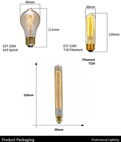 Vintage Edison LED Filament Bulb – E27 Dimmable Retro Light