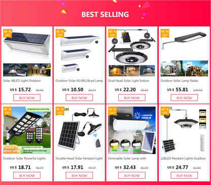 Solar Outdoor 305 LED Security Flood Lights