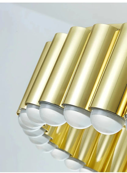 Art Deco Round LED Pendant Light with Minimalist Modern Design