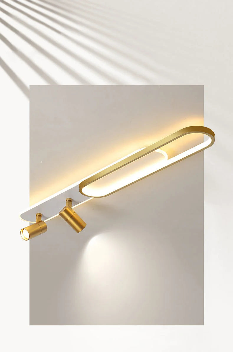 Modern Acrylic LED Chandelier with Adjustable Spotlights and Dimmable Lighting