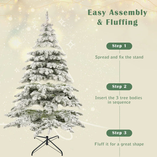 7.5ft Christmas Tree, 400 LED Lights, 1050 Bendable Branches, Creative Decor Ideal Xmas Tree