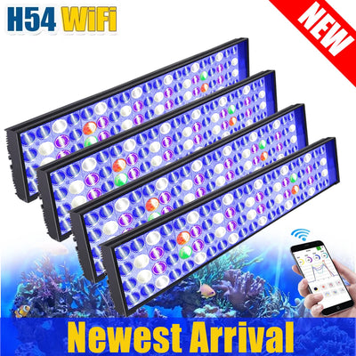 WiFi Full Spectrum LED Aquarium Light for Marine Reef Coral Fish Tanks 60–240cm with Smart App Control