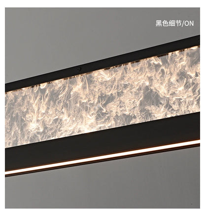 Italian Modern Luxury Linear LED Chandelier with Minimalist Designer Style
