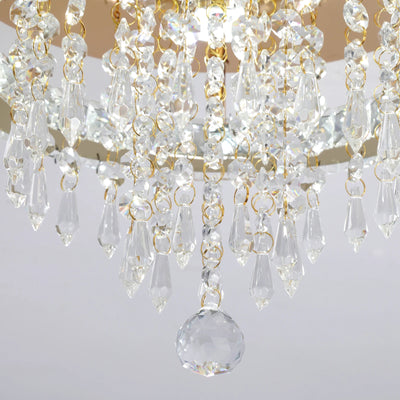 VETRULUS Gold Crystal LED Chandelier – Luxury Modern Ceiling Light