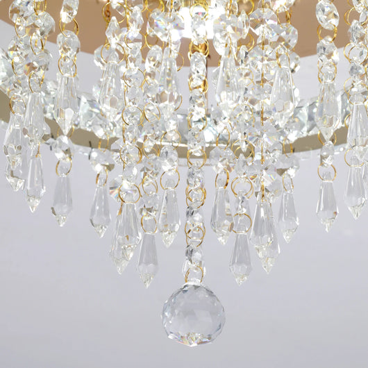 VETRULUS Gold Crystal LED Chandelier – Luxury Modern Ceiling Light