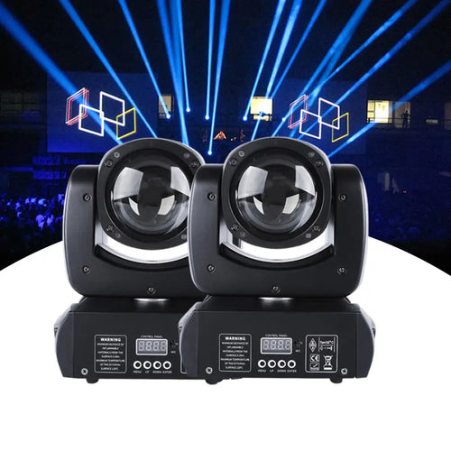 120W LED Beam Moving Head Stage Lights – RGB DMX512 DJ Disco Lighting (2Pcs)