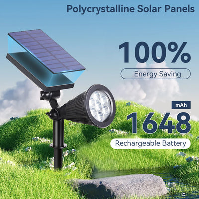 LED Solar Garden Spotlights – IP65 Waterproof Outdoor Landscape Lights