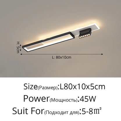 Modern Acrylic LED Chandelier with Adjustable Spotlights and Dimmable Lighting