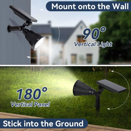 LED Solar Garden Spotlights – IP65 Waterproof Outdoor Landscape Lights