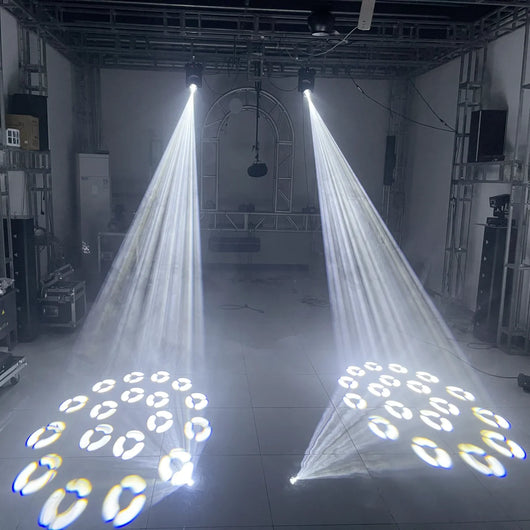 2-Pack 150W LED Moving Head Beam Lights with Prism & Gobo – DMX Stage Lighting