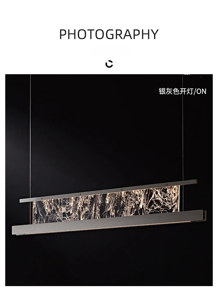 Italian Modern Luxury Linear LED Chandelier with Minimalist Designer Style
