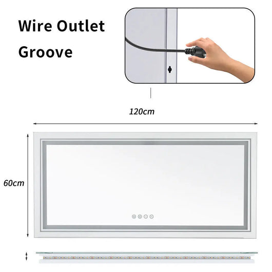 Frameless LED Bathroom Mirror – Fogless Modern Design | Replace