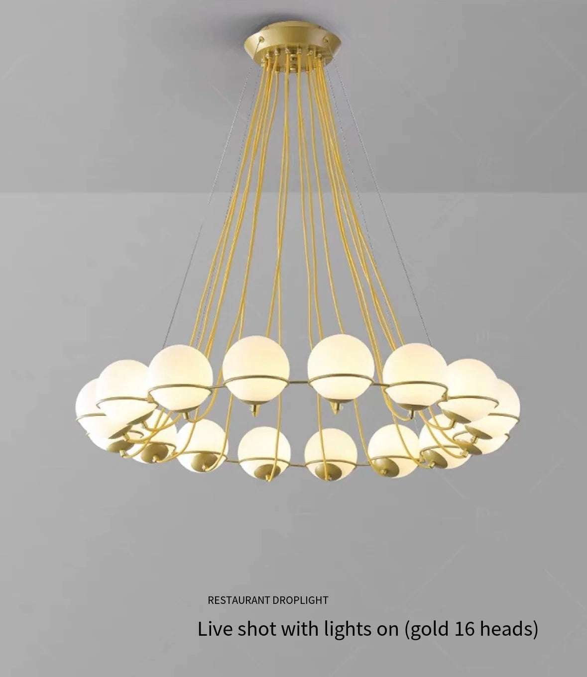 Modern Glass Ball Chandelier with Hand-Blown Spheres and LED Illumination