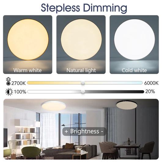 Smart RGB LED Ceiling Light with App & Voice Control (WiFi + Bluetooth)