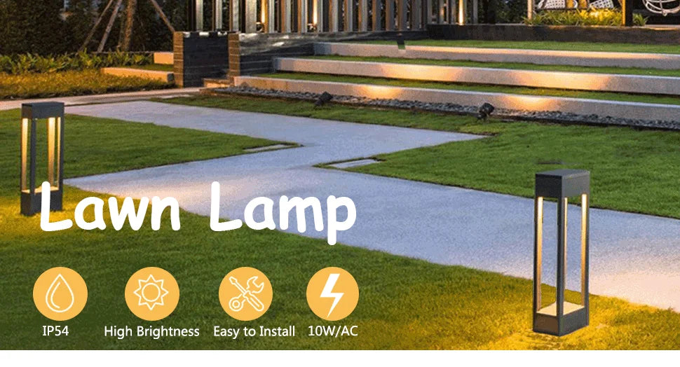 Outdoor Lawn Lights LED IP54 Waterproof Warm Light Lawn Lamp Landscape Walkway Lighting Porch Patio Ambiance Decoration Lighting
