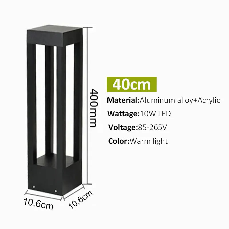 Outdoor Lawn Lights LED IP54 Waterproof Warm Light Lawn Lamp Landscape Walkway Lighting Porch Patio Ambiance Decoration Lighting