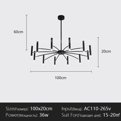 Modern Dimmable LED Chandelier with High-Lumen Illumination