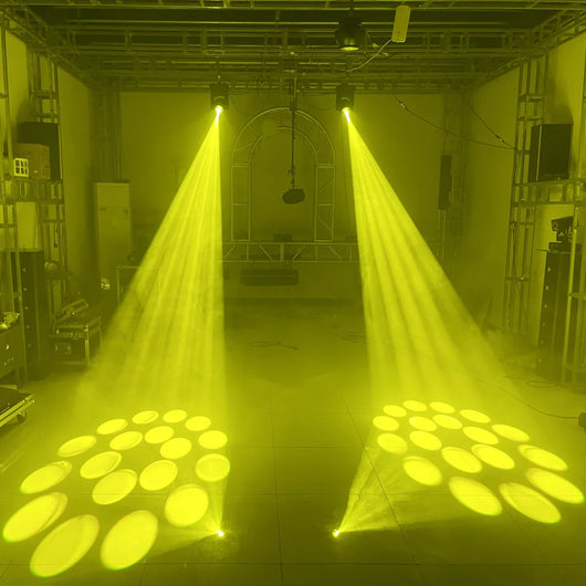 2-Pack 150W LED Moving Head Beam Lights with Prism & Gobo – DMX Stage Lighting