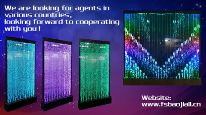 Custom Modern LED Color-Changing Water Bubble Wall