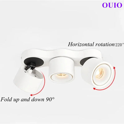 Super Bright Folding Rotating LED Downlight – COB Ceiling Spotlight (30W–72W)
