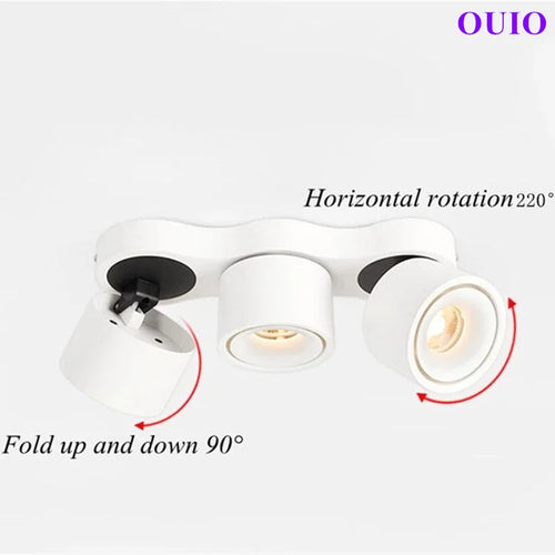 Super Bright Folding Rotating LED Downlight – COB Ceiling Spotlight (30W–72W)
