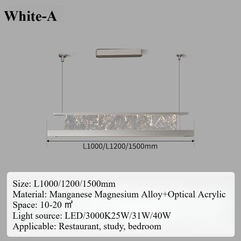 Italian Modern Luxury Linear LED Chandelier with Minimalist Designer Style