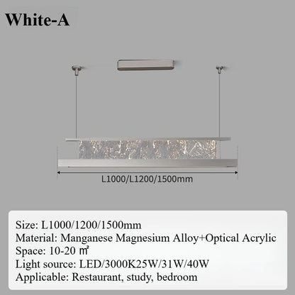 Italian Modern Luxury Linear LED Chandelier with Minimalist Designer Style