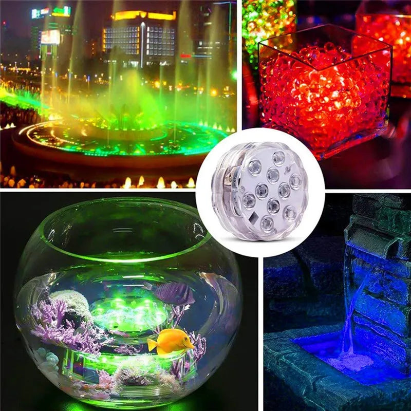 10 LEDs RGB Submersible Light