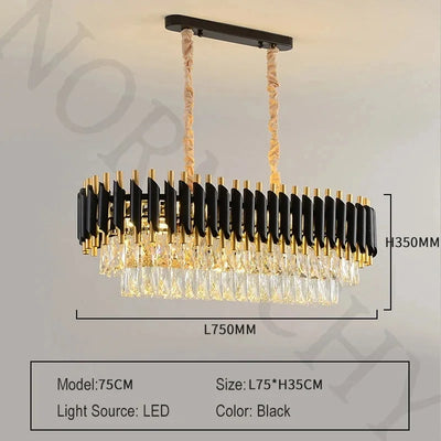 Luxury Modern Crystal Ceiling Chandelier E14 LED Pendant Lamp for Living Room Dining Room Bedroom Gold Black Home Decor Lighting