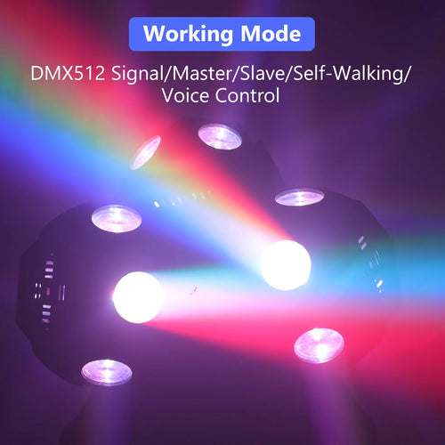 4-in-1 LED Moving Head Beam Light – DMX Rotating Stage Fixture