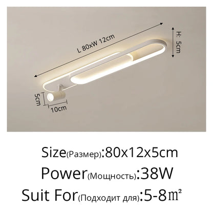 Modern Acrylic LED Chandelier with Adjustable Spotlights and Dimmable Lighting