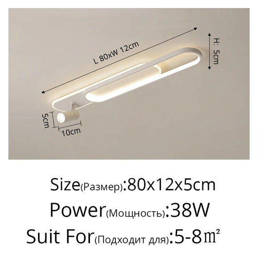 Modern Acrylic LED Chandelier – Adjustable Spotlights, Dimmable