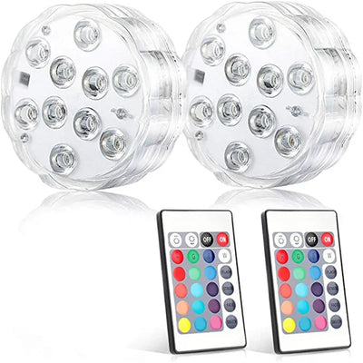 Submersible Led Lights With Remote Battery Operated Underwater Pond Bathtub Hot Tub Spa Swimming Pool Fountain Vases Fish Tank